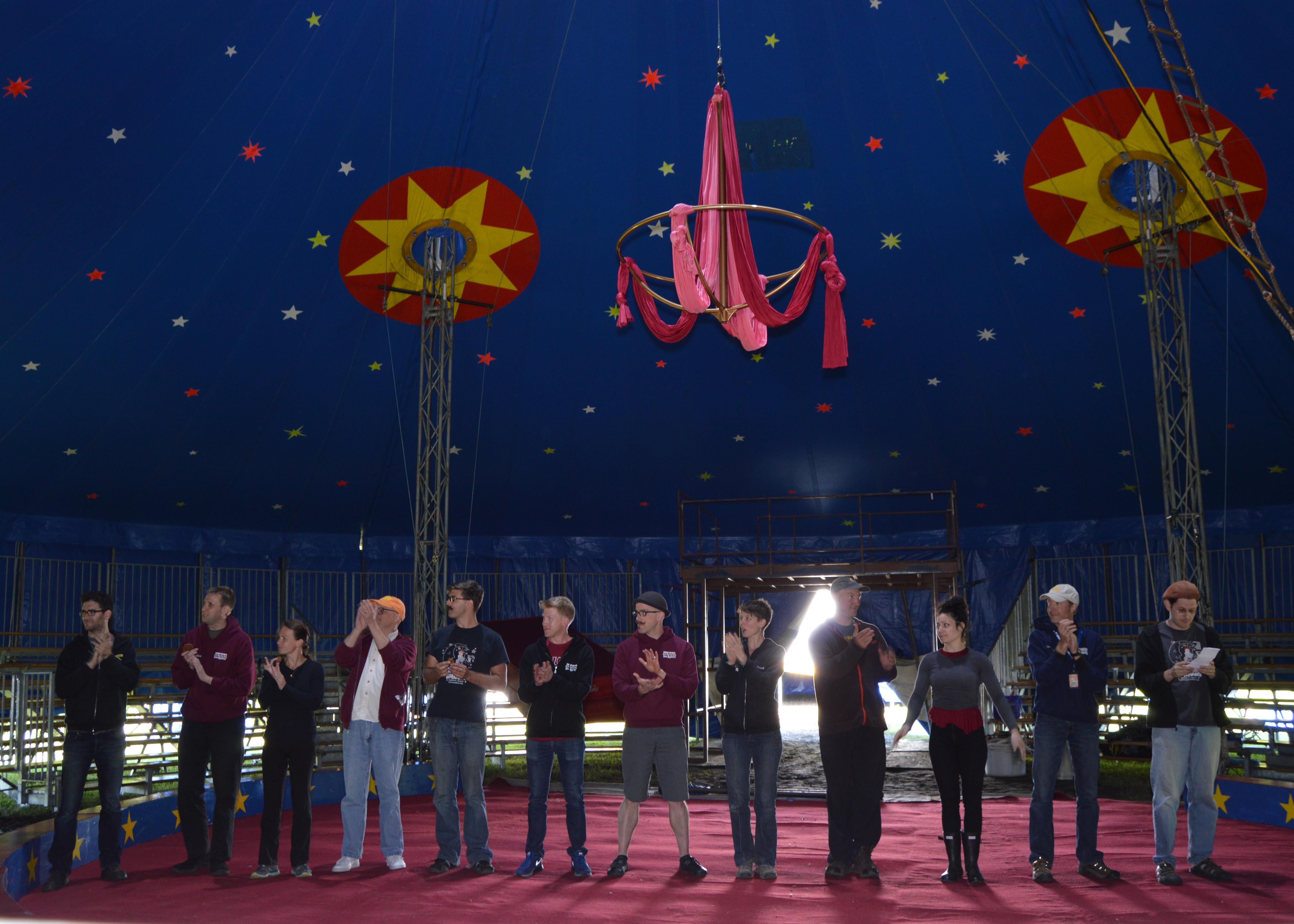 2015 Smirkus Tour Coaches and key support staff.