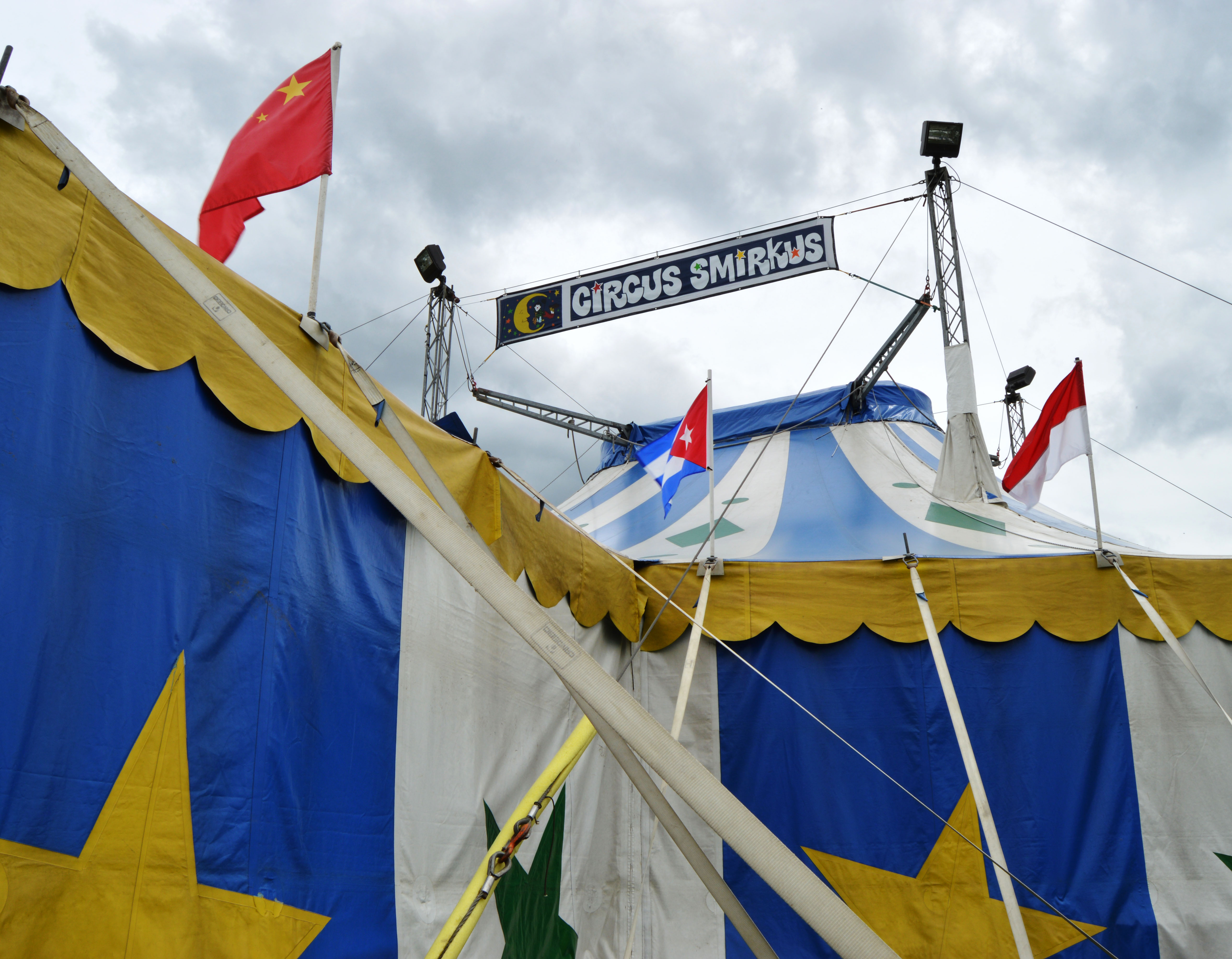 We did it! The Big Top is up and awaiting your arrival in Essex Junction for our July 1-3 shows at the Champlain Valley Expo.