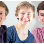 2017 Big Top Tour troupers Sam Landa (left), Sara Norden (center), and 2016 trouper Sam Hollis (right)