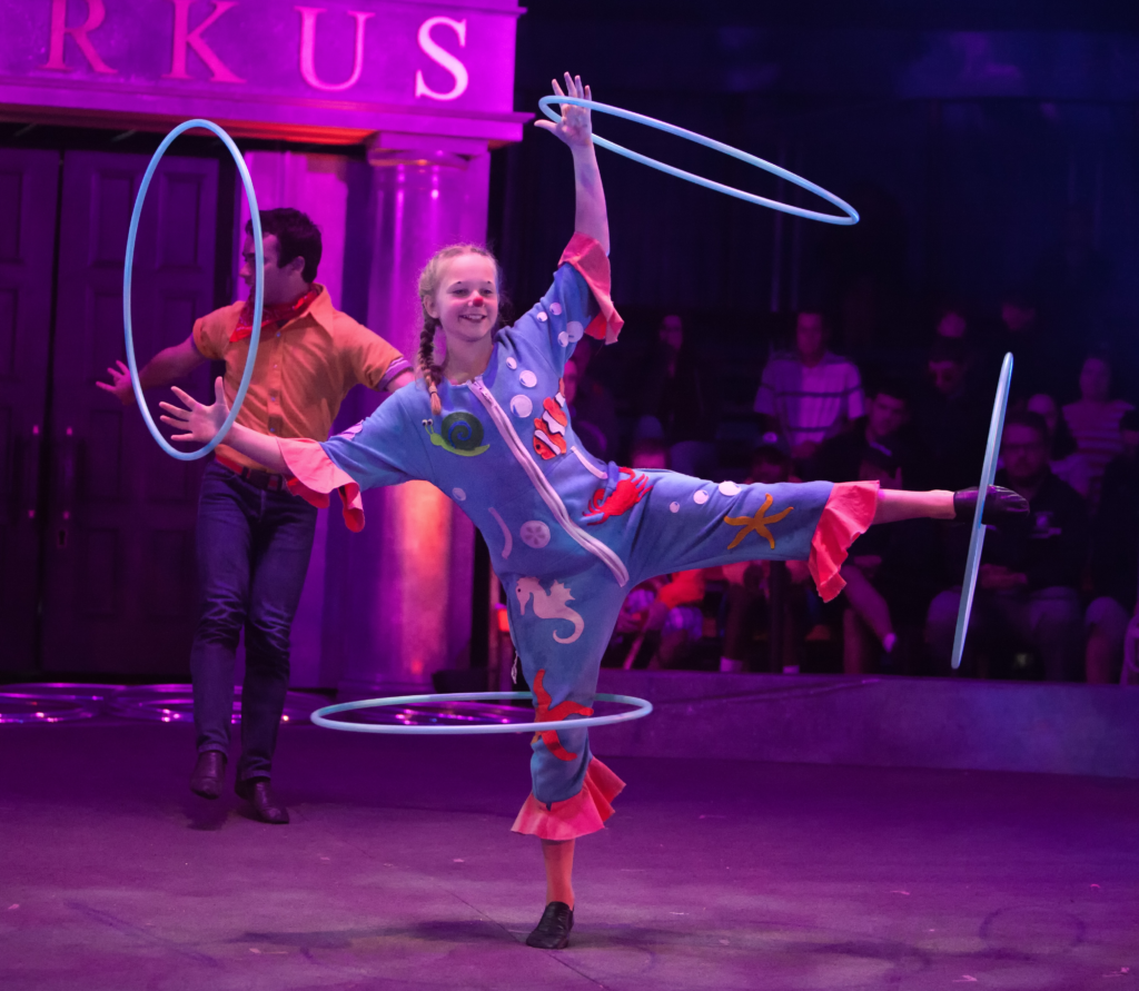 Eva Lou Rhinelander performs her specialty at Circus Smirkus